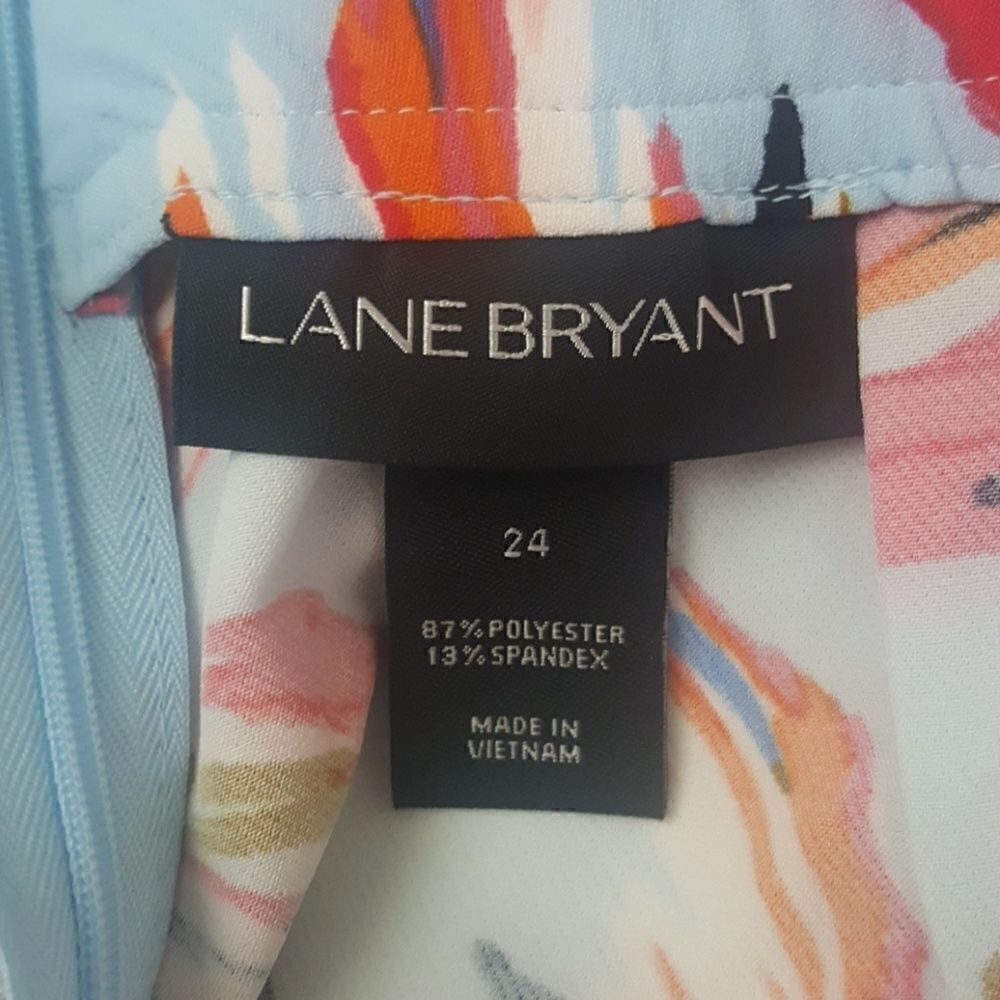 LANE BRYANT Printed Tie Front Skirt - Size 24 - Picture 4 of 4
